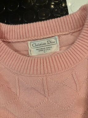 Dior Soft Pink Textured Crewneck Sweater